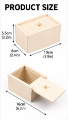 Wooden Spider Prank Box, Surprise Scare Toy with Sliding Lid, Funny Gag Gift for Friends and Family