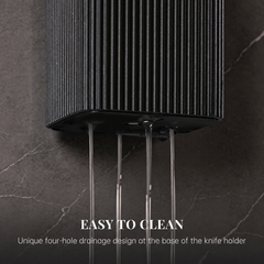 Knife Set, 6-Piece Kitchen Knife Set with Block, High Carbon Stainless Steel Ultra Sharp Kitchen Knives, Wood Grain Handle, Dishwasher Safe Knife Block Set, Black, Kitchen Utility Knives