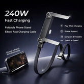 240W Type-C Charging Cable | Built-In Stand | Buy 1 Get 1 Free