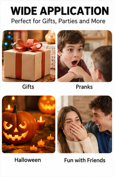 Wooden Spider Prank Box, Surprise Scare Toy with Sliding Lid, Funny Gag Gift for Friends and Family