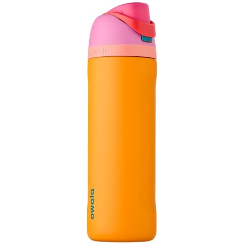 Owala FreeSip Insulated Stainless Steel Water Bottle with Straw for Sports and Travel, Leak Proof, BPA-Free, 710ml, Iced Bree