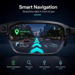 AI Smart Glasses with Display – Real-Time Translation, Navigation & Music