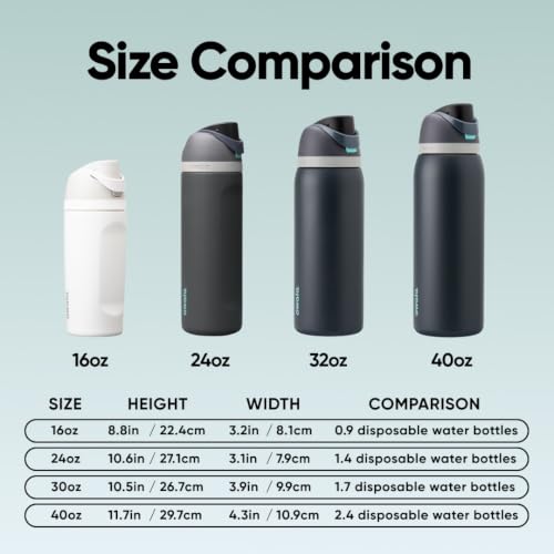 Owala FreeSip Insulated Stainless Steel Water Bottle with Straw for Sports and Travel, Leak Proof, BPA-Free, 710ml, Iced Bree