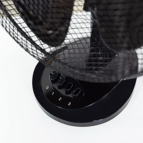 Zanussi 16" Inch, Lightweight, Pedestal Fan, 3 Speeds, Wide-Angled Oscillation, Powerful Airflow, Adjustable Height, Black - 