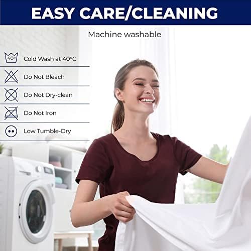 Caroline Shatuik Waterproof Mattress Protector Single,30cm Extra Deep Stretch Skirt Non-Noisy Terry Top Single Mattress Cover