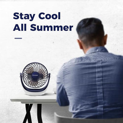 OCOOPA USB Desk Table Fan with Strong Airflow & Quiet Operation, Portable Cooling Fan Speed Adjustable 360°Rotatable Head for