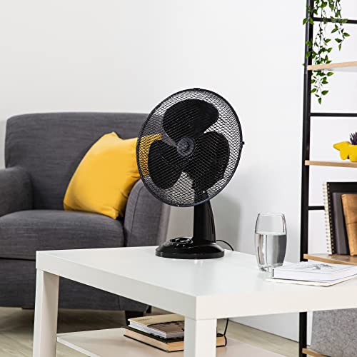 Zanussi 16" Inch, Lightweight, Pedestal Fan, 3 Speeds, Wide-Angled Oscillation, Powerful Airflow, Adjustable Height, Black - 