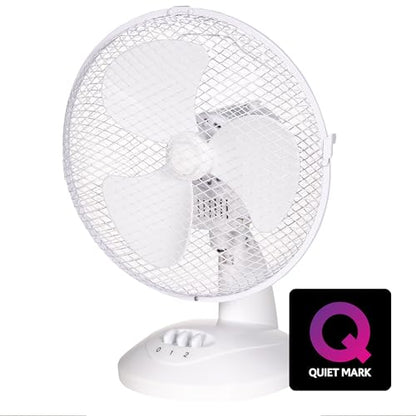 Russell Hobbs 16" Inch, Lightweight, Pedestal Fan, 3 Speeds, Wide-Angled Oscillation, Powerful Airflow, Adjustable Height, Wh