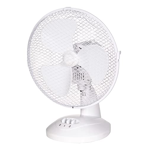 Russell Hobbs 16" Inch, Lightweight, Pedestal Fan, 3 Speeds, Wide-Angled Oscillation, Powerful Airflow, Adjustable Height, Wh