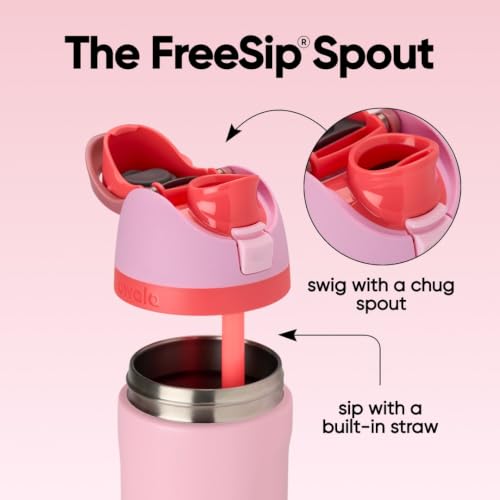 Owala FreeSip Insulated Stainless Steel Water Bottle with Straw for Sports and Travel, Leak Proof, BPA-Free, 710ml, Iced Bree