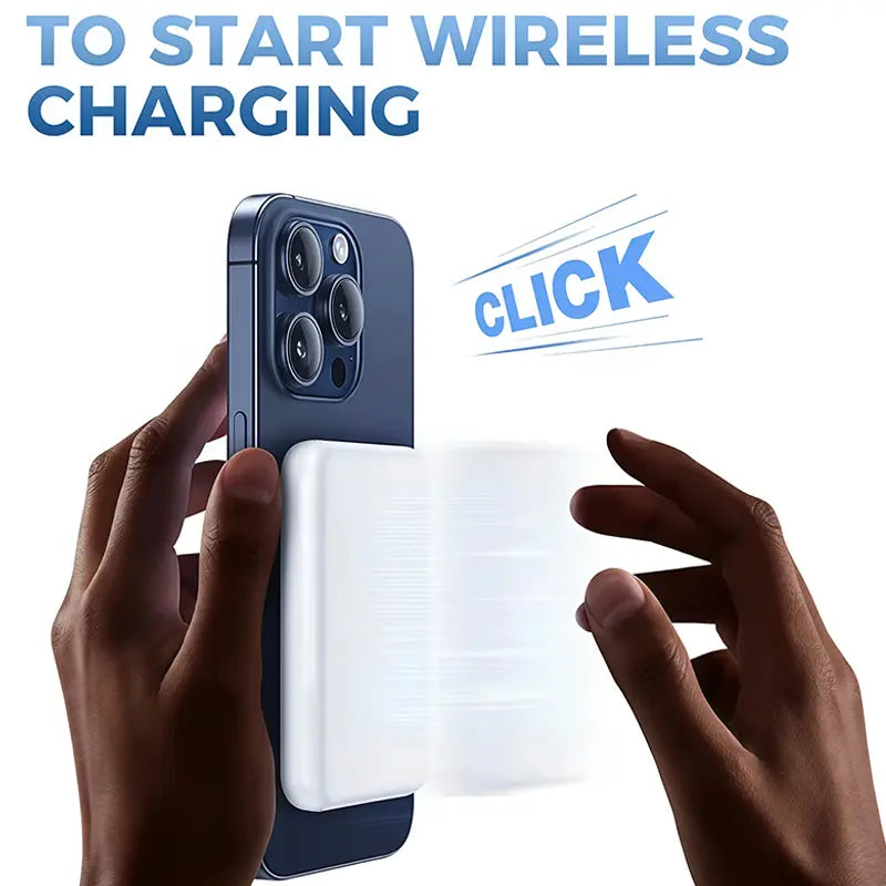 5000mAh Magnetic Power Bank, Wireless Portable Charger for iPhone 12-17 Series, Compatible with MagSafe Cases
