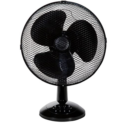 Zanussi 16" Inch, Lightweight, Pedestal Fan, 3 Speeds, Wide-Angled Oscillation, Powerful Airflow, Adjustable Height, Black - 