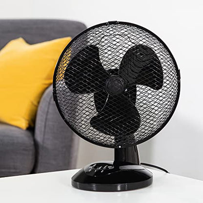 Zanussi 16" Inch, Lightweight, Pedestal Fan, 3 Speeds, Wide-Angled Oscillation, Powerful Airflow, Adjustable Height, Black - 