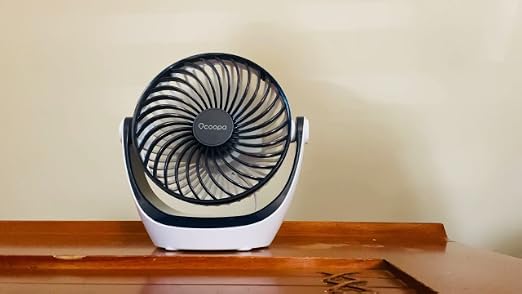 OCOOPA USB Desk Table Fan with Strong Airflow & Quiet Operation, Portable Cooling Fan Speed Adjustable 360°Rotatable Head for