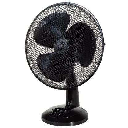 Zanussi 16" Inch, Lightweight, Pedestal Fan, 3 Speeds, Wide-Angled Oscillation, Powerful Airflow, Adjustable Height, Black - 