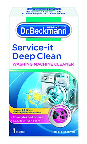 Dr. Beckmann Service-it Deep Clean Washing Machine Cleaner, 250g | Lemon Fresh scent, Removes 99.99% of bacteria, fungi & vir