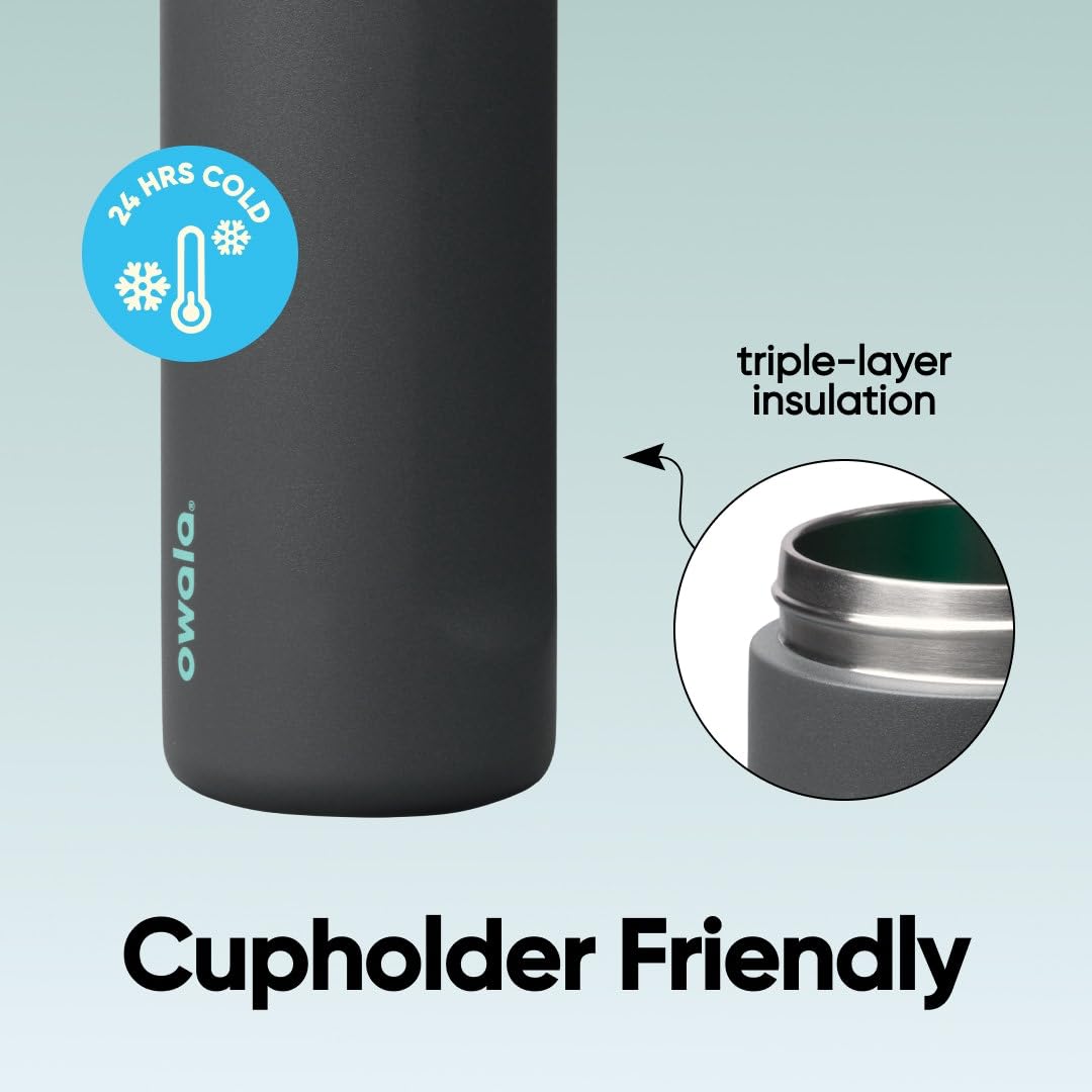 Owala FreeSip Insulated Stainless Steel Water Bottle with Straw for Sports and Travel, Leak Proof, BPA-Free, 710ml, Iced Bree