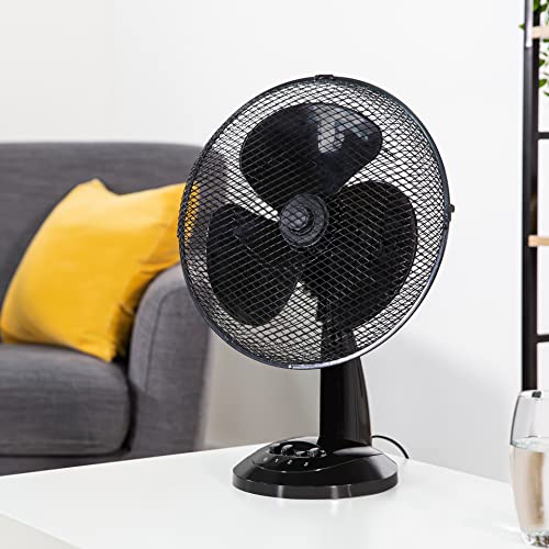 Zanussi 16" Inch, Lightweight, Pedestal Fan, 3 Speeds, Wide-Angled Oscillation, Powerful Airflow, Adjustable Height, Black - 
