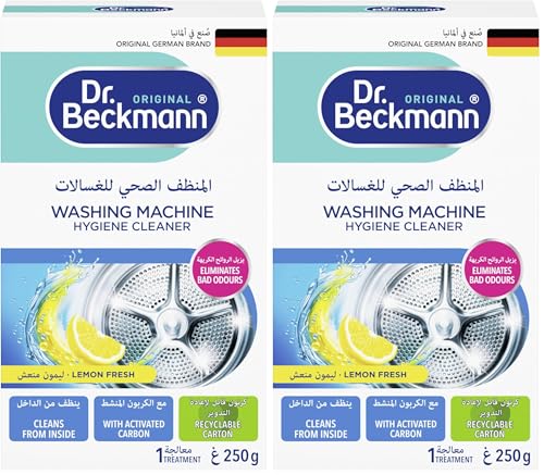 Dr. Beckmann Service-it Deep Clean Washing Machine Cleaner, 250g | Lemon Fresh scent, Removes 99.99% of bacteria, fungi & vir