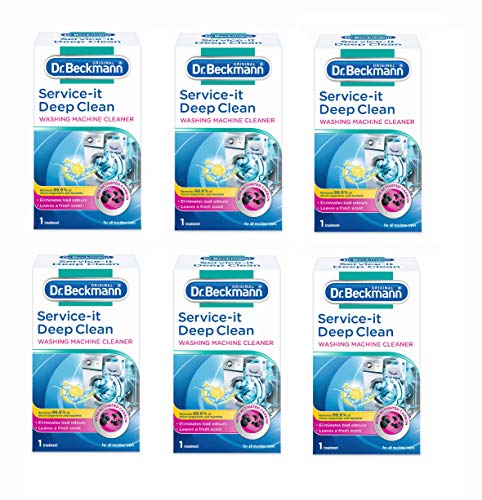 Dr. Beckmann Service-it Deep Clean Washing Machine Cleaner, 250g | Lemon Fresh scent, Removes 99.99% of bacteria, fungi & vir