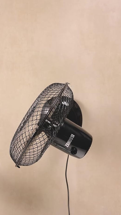 Zanussi 16" Inch, Lightweight, Pedestal Fan, 3 Speeds, Wide-Angled Oscillation, Powerful Airflow, Adjustable Height, Black - 