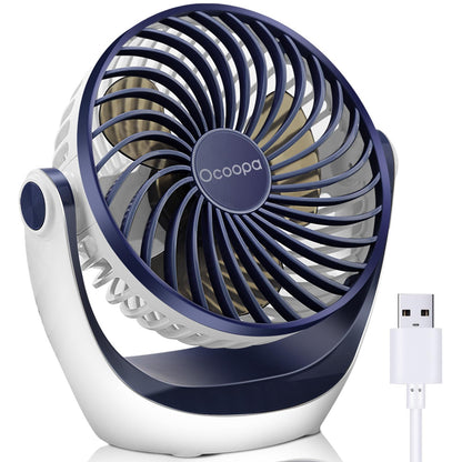 OCOOPA USB Desk Table Fan with Strong Airflow & Quiet Operation, Portable Cooling Fan Speed Adjustable 360°Rotatable Head for
