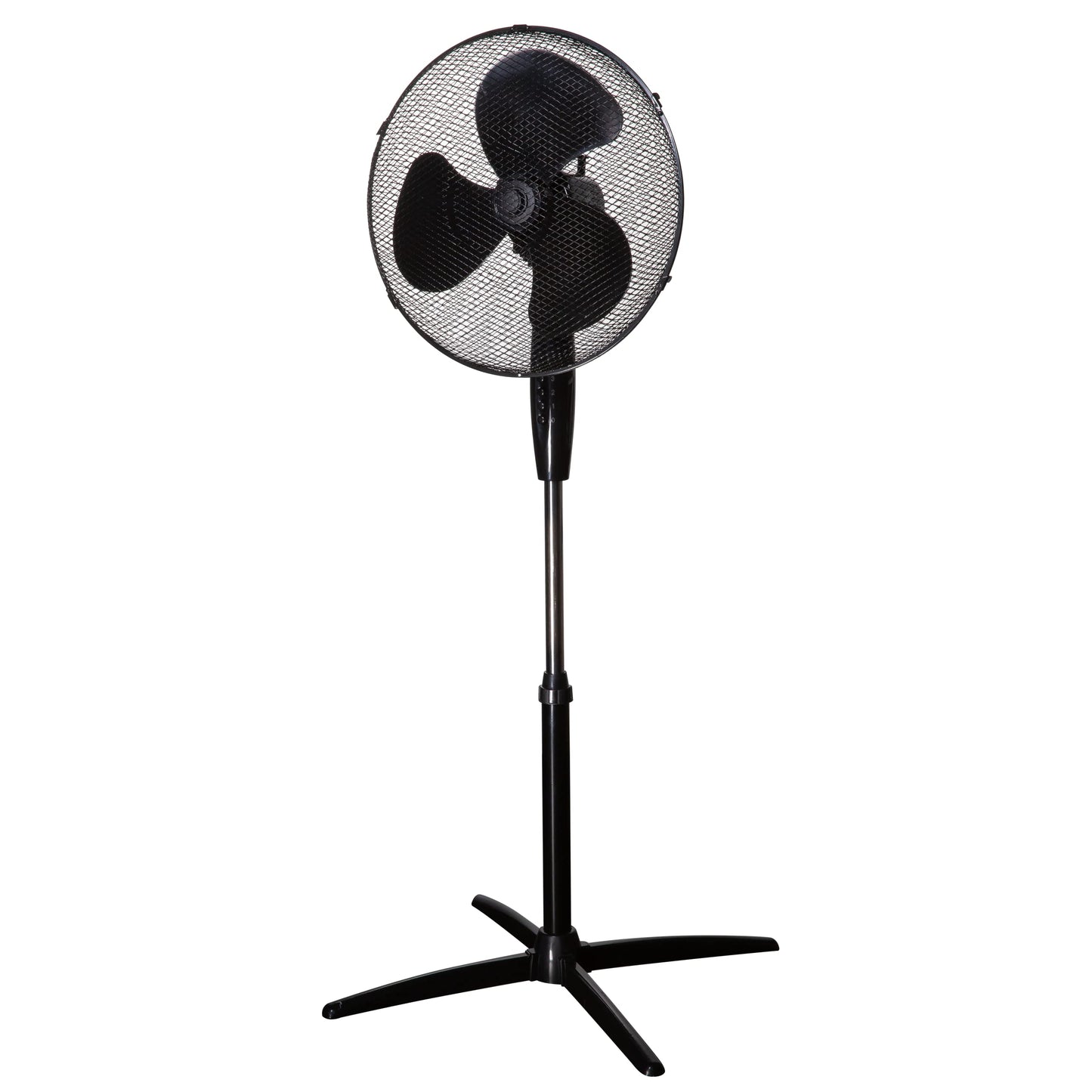 Zanussi 16" Inch, Lightweight, Pedestal Fan, 3 Speeds, Wide-Angled Oscillation, Powerful Airflow, Adjustable Height, Black - 