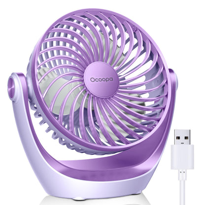 OCOOPA USB Desk Table Fan with Strong Airflow & Quiet Operation, Portable Cooling Fan Speed Adjustable 360°Rotatable Head for
