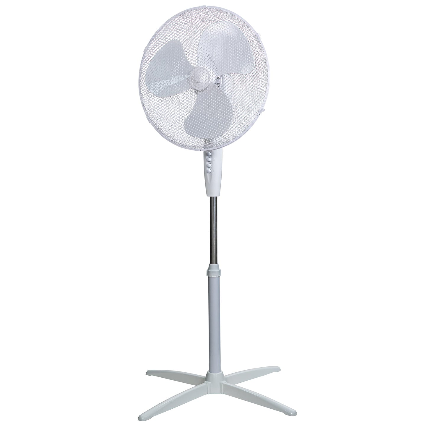 Russell Hobbs 16" Inch, Lightweight, Pedestal Fan, 3 Speeds, Wide-Angled Oscillation, Powerful Airflow, Adjustable Height, Wh