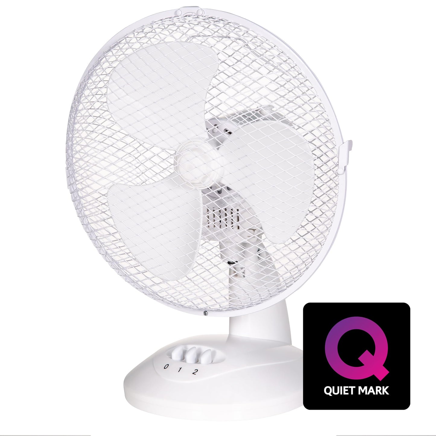 Russell Hobbs 16" Inch, Lightweight, Pedestal Fan, 3 Speeds, Wide-Angled Oscillation, Powerful Airflow, Adjustable Height, Wh