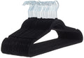 Amazon Basics Slim Velvet Non-Slip Suit Hangers - 30-Pack, Black/Silver - Size Name: Black / Colour Name: 30 Pack / Style Nam
