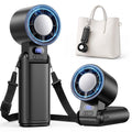 Handheld Fan Rechargeable with LED Display & Clip, 1-199 Speed | 3-in-1 Hand/Neck/Desk Fan, 24ft/s Powerful Airflow, 3600mAh 