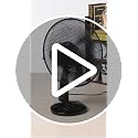 Zanussi 16" Inch, Lightweight, Pedestal Fan, 3 Speeds, Wide-Angled Oscillation, Powerful Airflow, Adjustable Height, Black - 