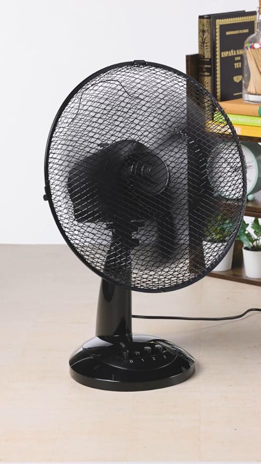 Zanussi 16" Inch, Lightweight, Pedestal Fan, 3 Speeds, Wide-Angled Oscillation, Powerful Airflow, Adjustable Height, Black - 