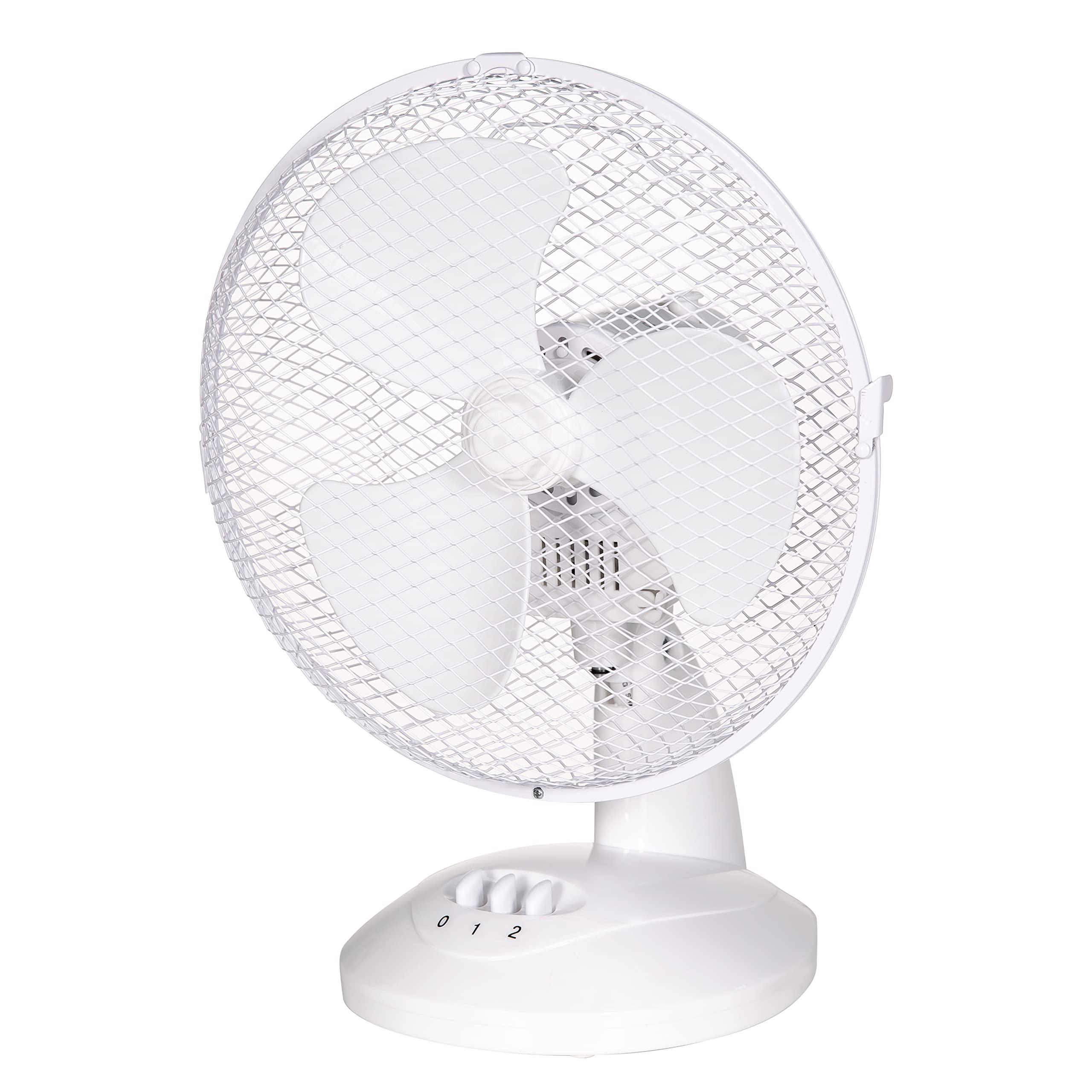 Russell Hobbs 16" Inch, Lightweight, Pedestal Fan, 3 Speeds, Wide-Angled Oscillation, Powerful Airflow, Adjustable Height, Wh