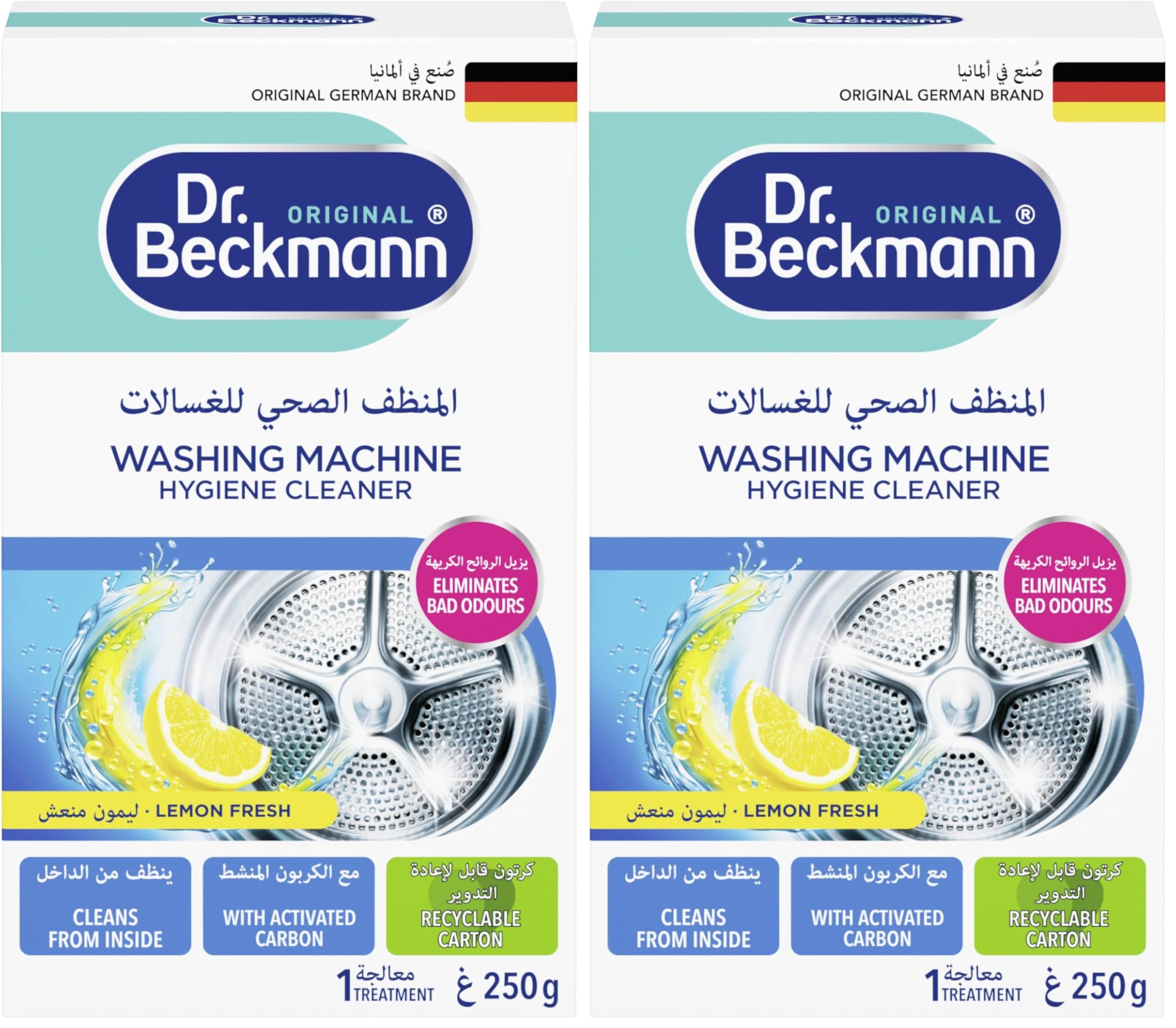 Dr. Beckmann Service-it Deep Clean Washing Machine Cleaner, 250g | Lemon Fresh scent, Removes 99.99% of bacteria, fungi & vir