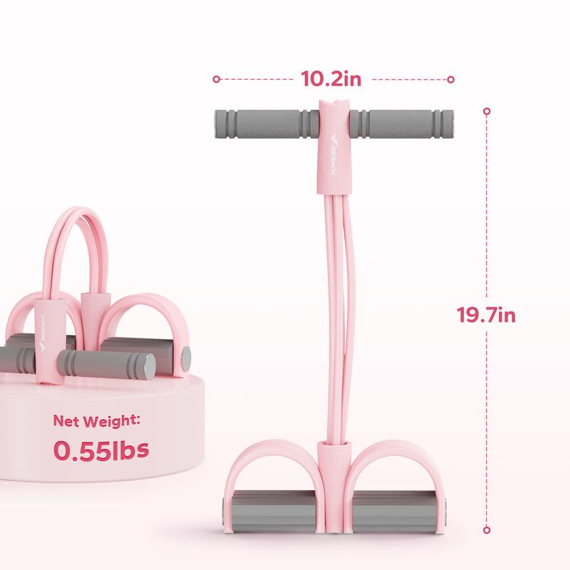 Merach Multifunction Pedal Resistance Band, Elastic Pull Rope Fitness, Full-Body Workout at Home Gym, Exercise Sit-up, Yoga, Abdominal Training BackToSchool