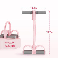 Merach Multifunction Pedal Resistance Band, Elastic Pull Rope Fitness, Full-Body Workout at Home Gym, Exercise Sit-up, Yoga, Abdominal Training BackToSchool