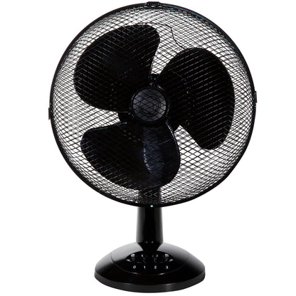 Zanussi 16" Inch, Lightweight, Pedestal Fan, 3 Speeds, Wide-Angled Oscillation, Powerful Airflow, Adjustable Height, Black - 