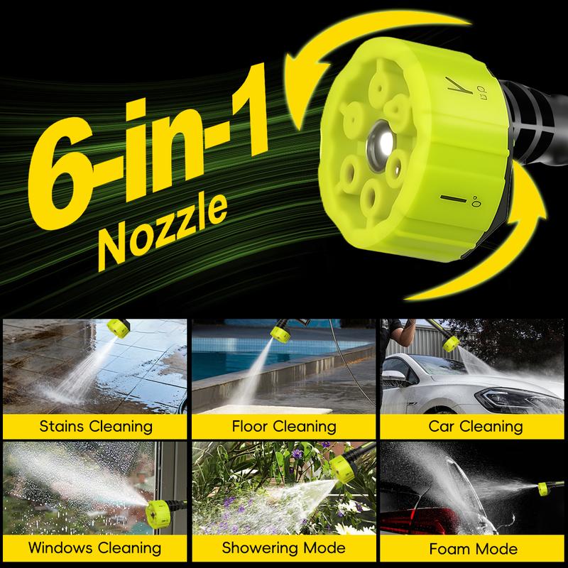 SEESE Cordless Pressure Washer and Single Port Charger Base, Bottle Portable Washer for Car,Home Cleaning & Garden Watering backtoschool