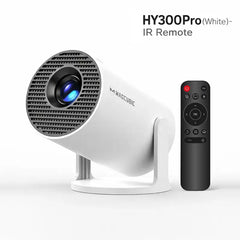 HY300Pro Projector 290ANSI Android 14 Dual WiFi6 8K 4K Decode Auto Keystone Correction Wireless BT5.4 130"Screen 1280*720P Built-in Speaker AllwinnerH726 Mini Portable Outdoor Gift Projectors for bedroom #SohoChic
