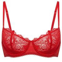Women's Sexy Lace Push Up Plus Size Bra Sheer Balconette Underwire Unlined SpringStatements