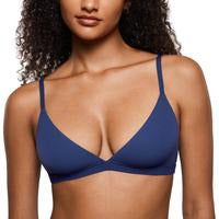 INLYRIC Women's Inbarely Triangle Bralette Plunge Unlined Seamless Bra No Underwire Sexy Comfortable Everyday SpringStatements