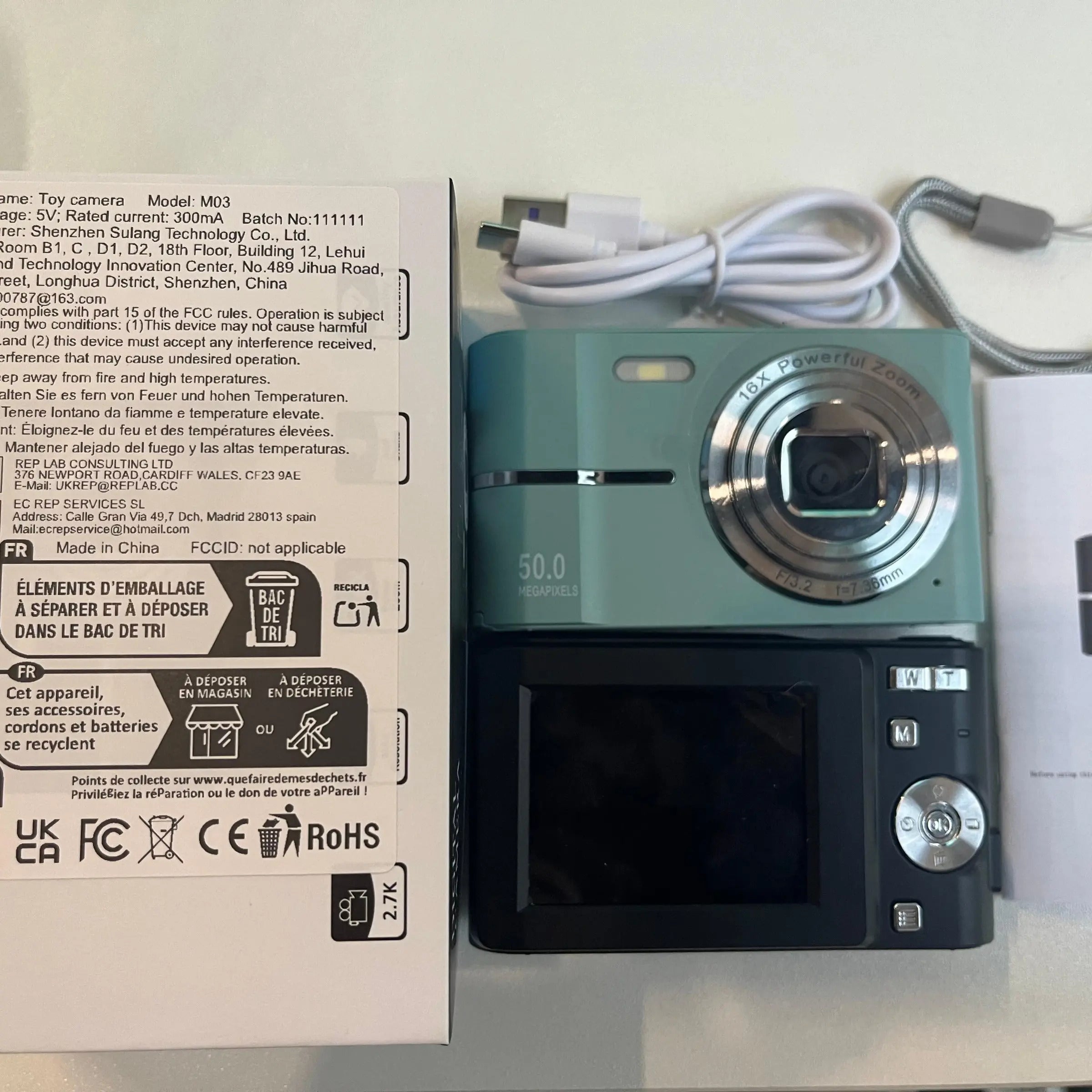 FHD 1080P Digital Camera with SD Card, 16X Digital Zoom, Portable Mini Compact Point-and-Shoot Pocket Camera, Shoot Cameras f