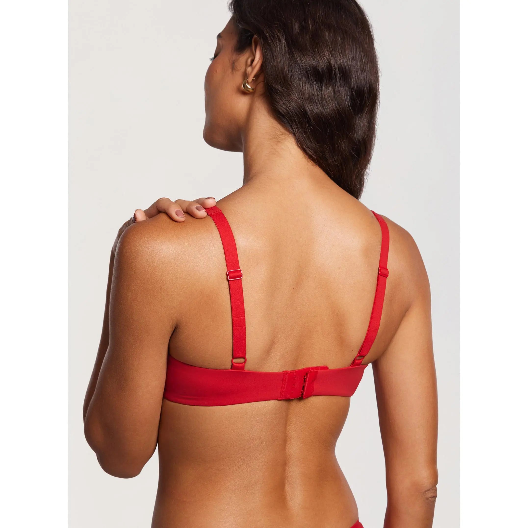 DOBREVA Women's Unlined Balconette Bra No Padded Underwire Supportive Plus Size Smooth Scoop Neck SpringStatements