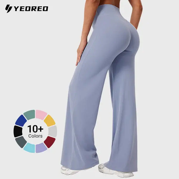 YEOREO Women's High Waisted Leggings No Front Seam,Flattering, Comfortable Straight Leg Fitness Yoga Pants for Workout, Gym W