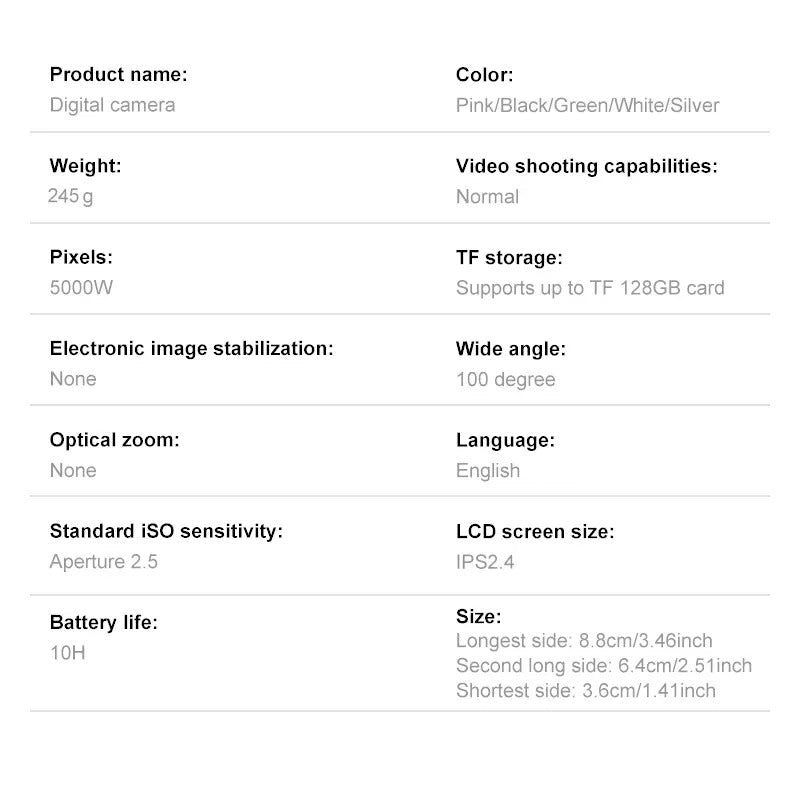 FHD 1080P Digital Camera with SD Card, 16X Digital Zoom, Portable Mini Compact Point-and-Shoot Pocket Camera, Shoot Cameras f