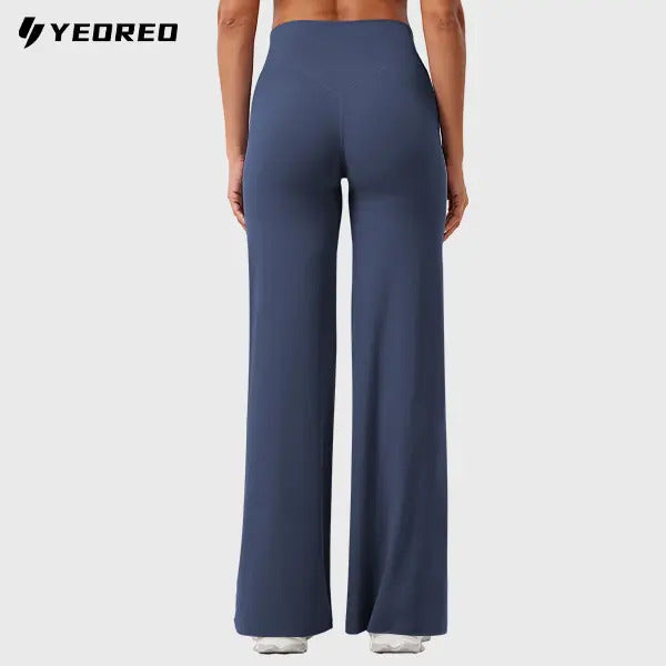 YEOREO Women's High Waisted Leggings No Front Seam,Flattering, Comfortable Straight Leg Fitness Yoga Pants for Workout, Gym W