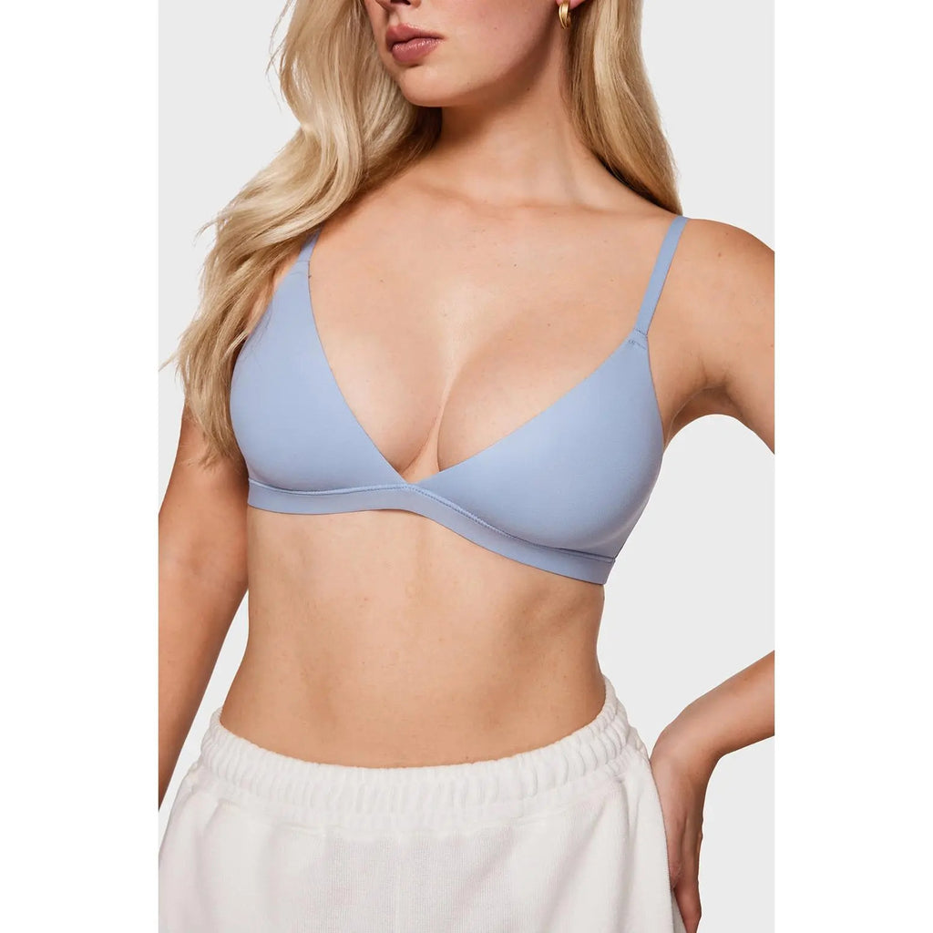 INLYRIC Women's Inbarely Triangle Bralette Plunge Unlined Seamless Bra No Underwire Sexy Comfortable Everyday SpringStatement