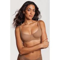 DOBREVA Women's Unlined Balconette Bra No Padded Underwire Supportive Plus Size Smooth Scoop Neck SpringStatements